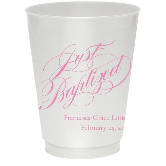 Romantic Just Baptized Colored Shatterproof Cups